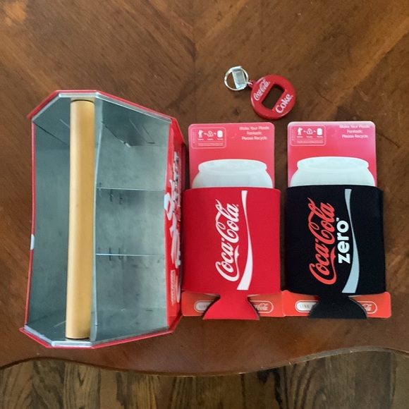 Coca Cola Other Coca Cola Metal Caddy Utensil Holder With Handle